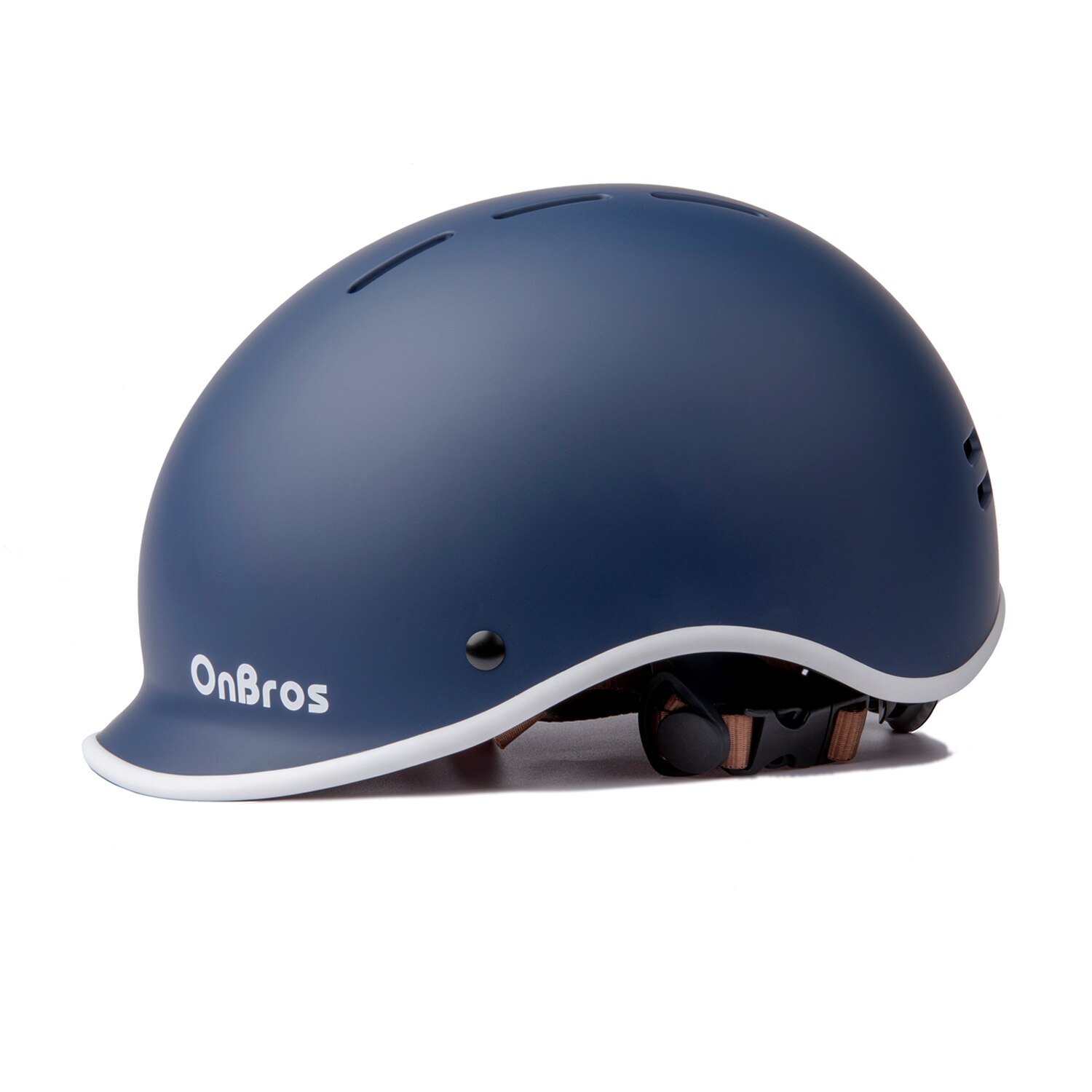 Onbros ABS Shell Urban Bike Helmet For Men And Women Roller Skating Skateboard Cycling Helmets City Caps: Dark Blue