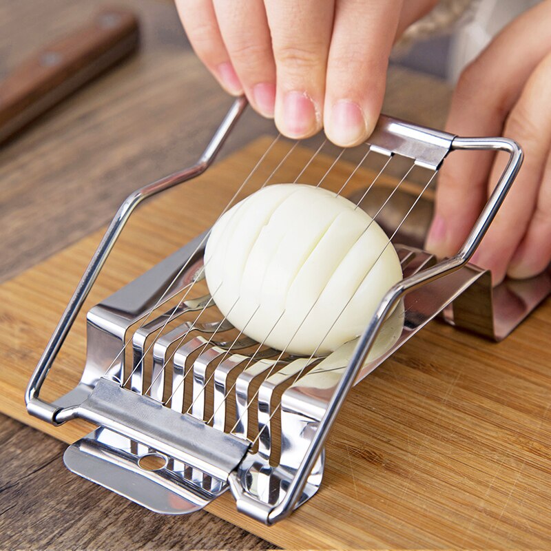Stainless Steel Egg Slicer Multi-function Egg Peeler Flower Egg God Device Multi Valve Divider: Default Title