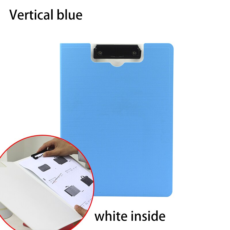A4 Professionele Zakelijke Klassieke Bestandsmap Document Organizer Clip Bestand 325*242mm Clip Map Board School Kantoorbenodigdheden: vertical blue