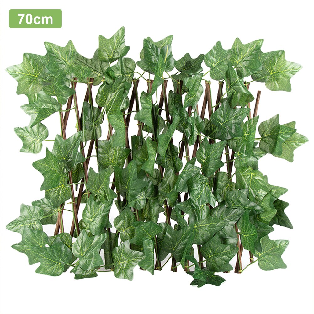 Retractable Artificial Garden Fence Expandable Faux Ivy Privacy Fence Wood Vines Climbing Frame Gardening Plant Home Decorations