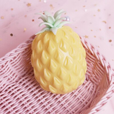 Balle de raisin Anti-Stress ananas, Gadget amusant, jouets de décompression pour enfants, autisme, jouets à presser au poignet: YELLOW