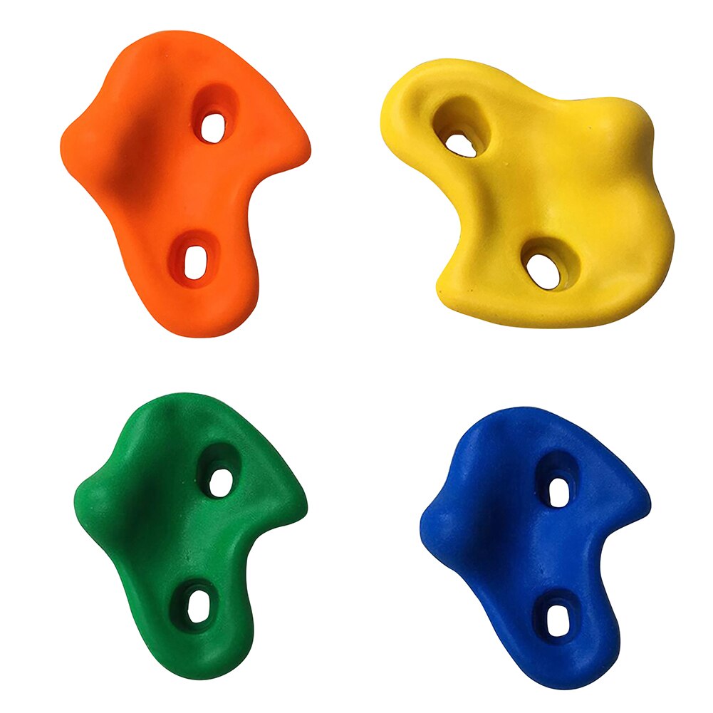 Kids Rock Wall Climbing Hand Holds Set Indoor Outdoor Playground with Screw Wall Stones Hand Feet Holds Grip Kits W/ Screws