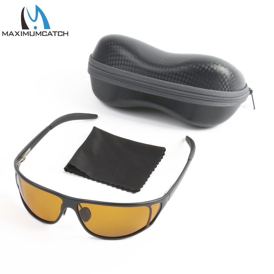 Maximumcatch Titan Metall Rahmen Fliege Angeln Polarisierte Sonnenbrille Braun Gelb Und Grau Zu Wählen Angeln Sonnenbrille