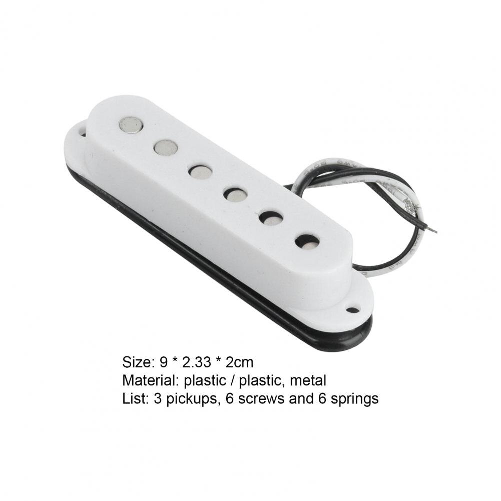 Guitar Pickup Sturdy Single Coil Compact SSS Handwound Electric Guitar Pickups for Instrument