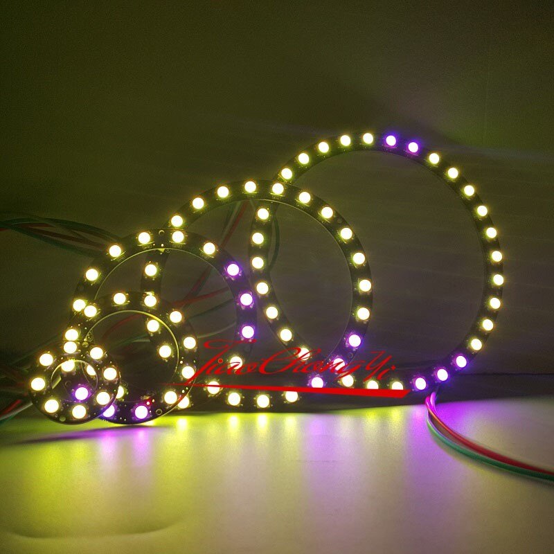WS2812 5050 RGB LED 1 8 12 16 24 32led Bits Ring Lamp Light with Int