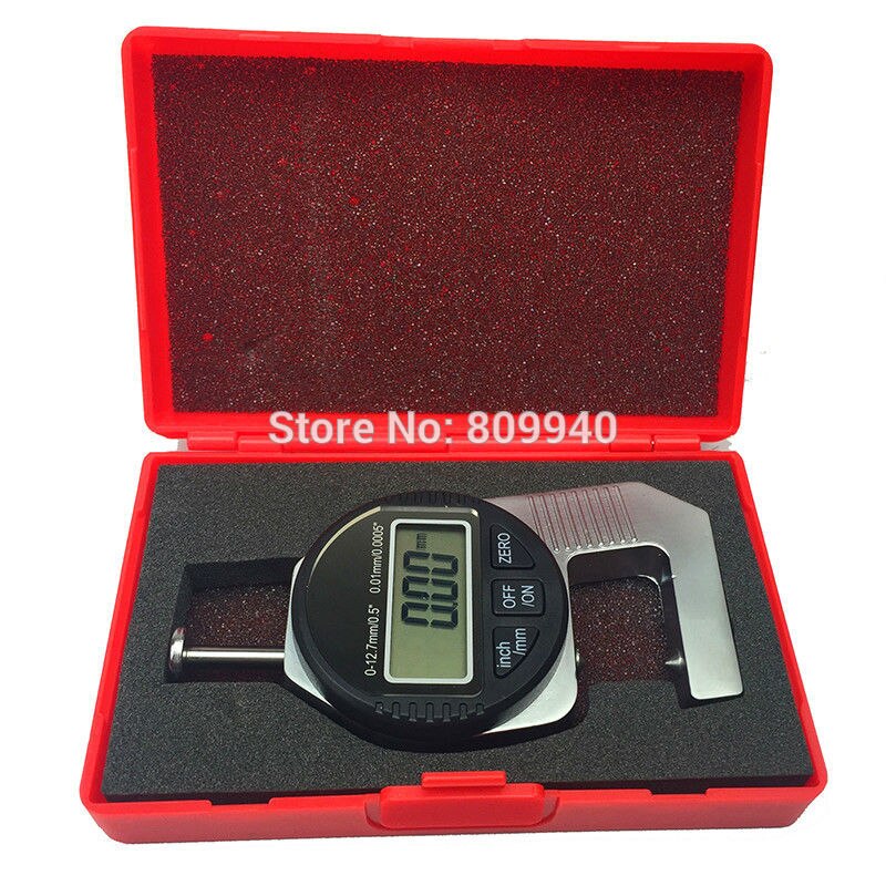 0 to 12.7mm Portable Precise Digital Thickness Gauge Meter Tester Micrometer With Point Measuring Faces