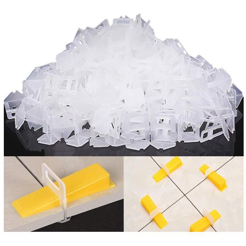 200PCS Tile System Clips 1/16 inch Tile Leveler Spacers More Flexible Combination for Tile Leveling Installation