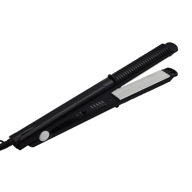 Hair Curler Iron Electric Corrugated Plate Hair Curling Iron Curls Volume Styling Tools: Black