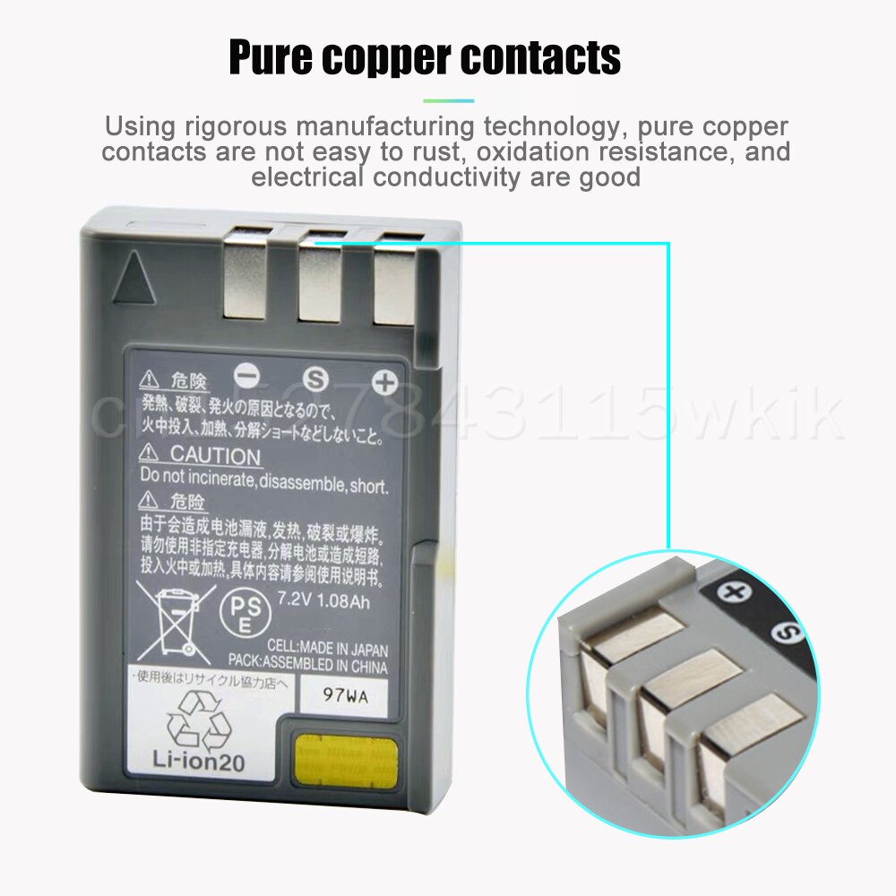 7.2V 1080mAh EN-EL9a ENEL9a Rechargeable Au Lithium batterie Pour Appareil Photo Nikon EN-EL9a D60 D5000 D40X D40 D3X D3000 D30 Caméras