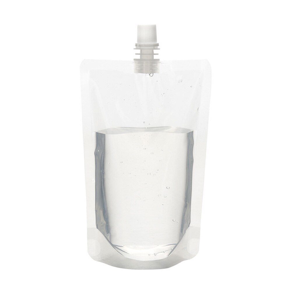 Travel Outdoor for Drinks Bag Portable Plastic Concealable Standing Transparent Beverage Flasks: 13x8.8x5cm