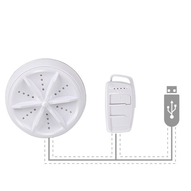 Mini Washing Machine Portable Personal Rotary Turbo Washing Machine for Family Travel US Plug
