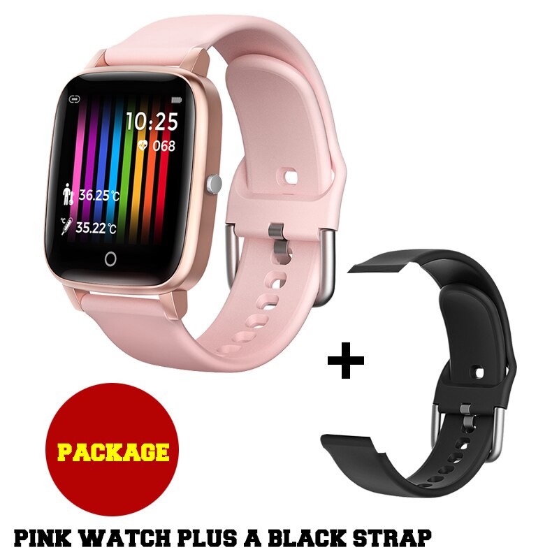 2021New Smart Band Watch Women Men smartwatch Activity Tracker Heart Rate Monitor Sports Ladies Smart Watch band Men For Xiaomi: Pink with a strap