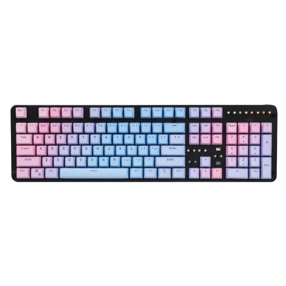 104 pbt keycap tofarvet gennemskinneligt keycap sæt med puller kompatibel med cherry mx mekanisk tastatur: Solnedgang gradient