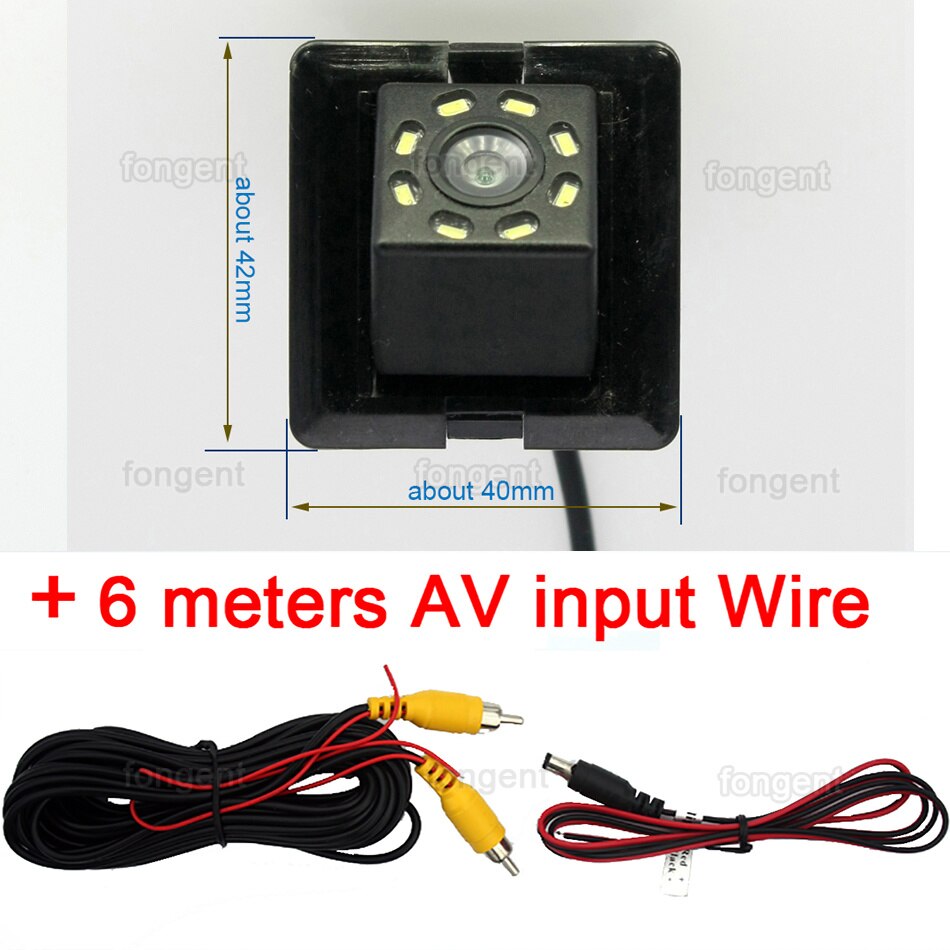 Vehicle Dynamic Trajectory Tracks Car Reversing Backup Rear View Camera For Toyota Prado 150 Parking Assistance: 8led Rear Camera