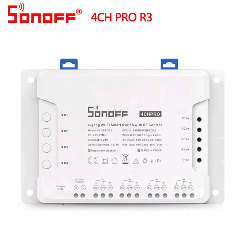 SONOFF 4CH R3/PRO R3 Smart Switch 4-channel WIFI Smart Home Timer Light DIY Smart Switch Work With EweLink Alexa Google Home: 4CH PRO R3