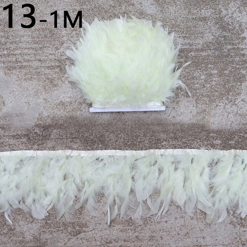 Ruban de plumes doux sans perte, 1m, 20 couleurs, bricolage artisanat jupe robe vêtements chaussures décoration couture bijoux accessoires: 13