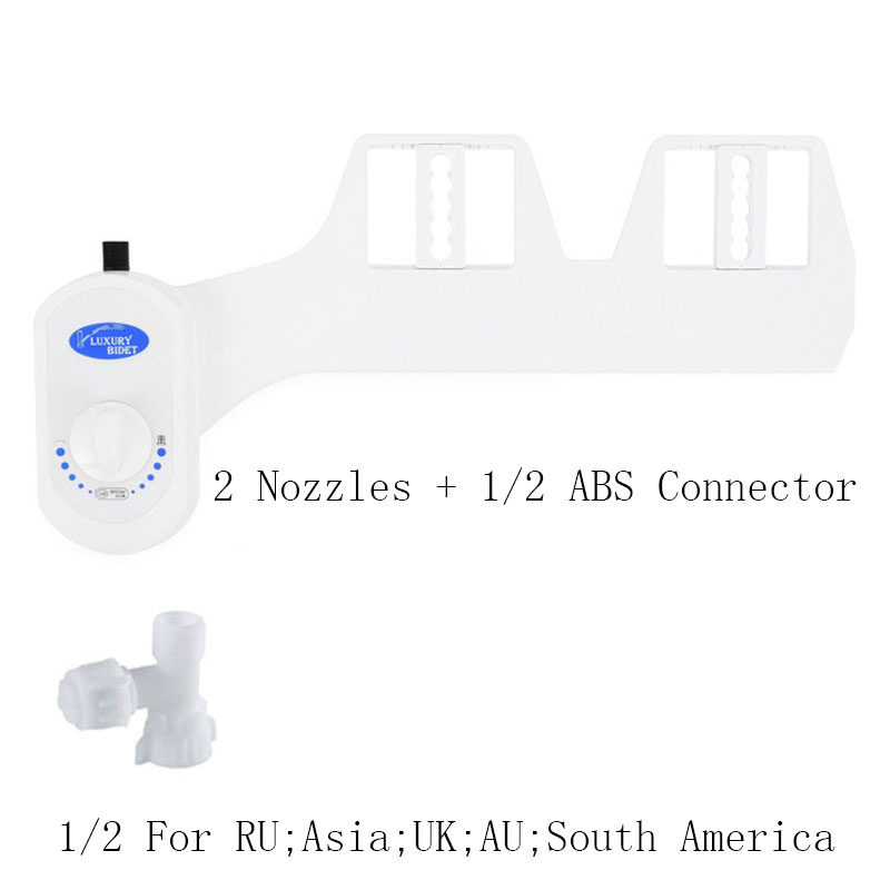 And Cold Dual Nozzle Bidet Toilets Seat Attachment Wash Water Shower Self-Cleaning Sprayer Bathroom Accessories Non-Electric: Single Cold C(1-2)