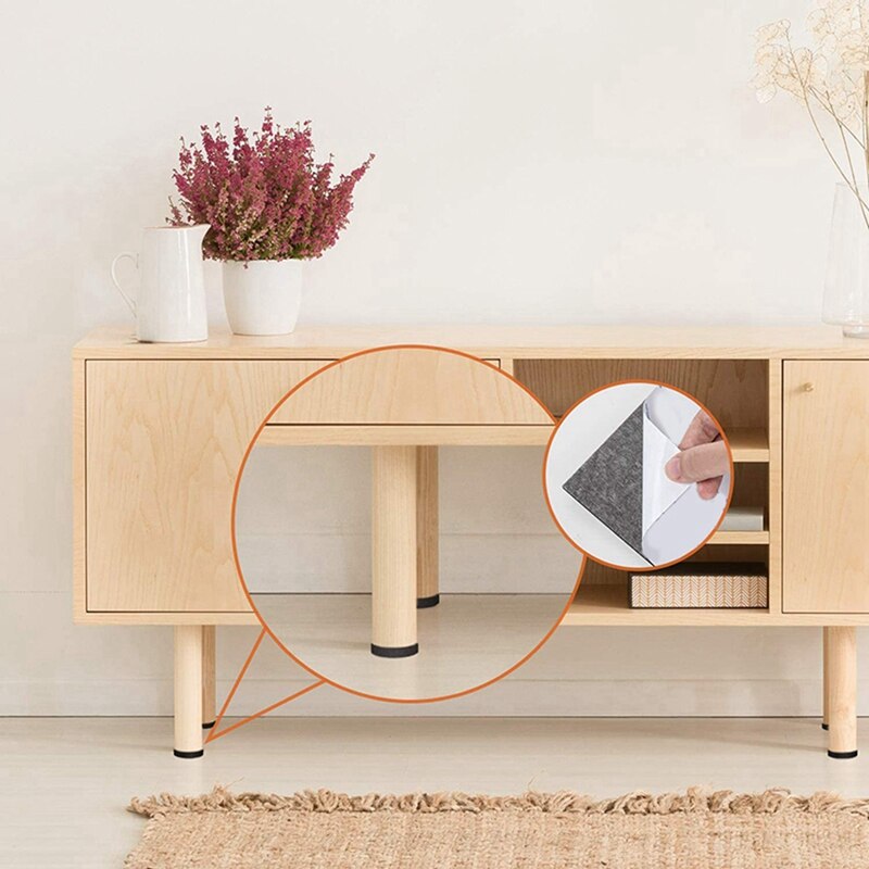 18 Stuks 8 Inch X 6 Inch X 1/5 Inch Meubels Viltjes Zelfklevende, cuttable Vilt Stoel Pads, Anti Scratch Floor