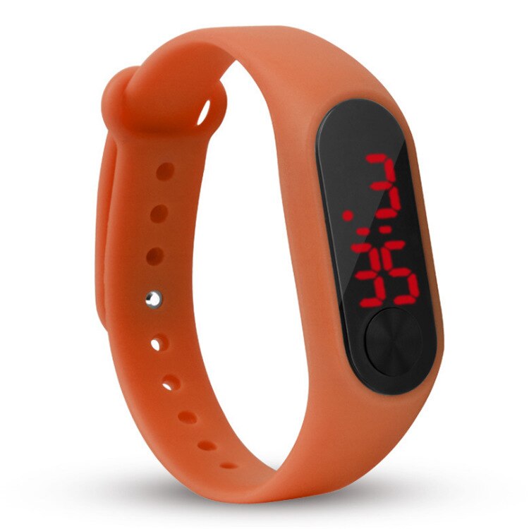 Simple ure til kvinder hånd ring ur led sports elektronisk ur reloj deportivo para ure til mænd: Orange