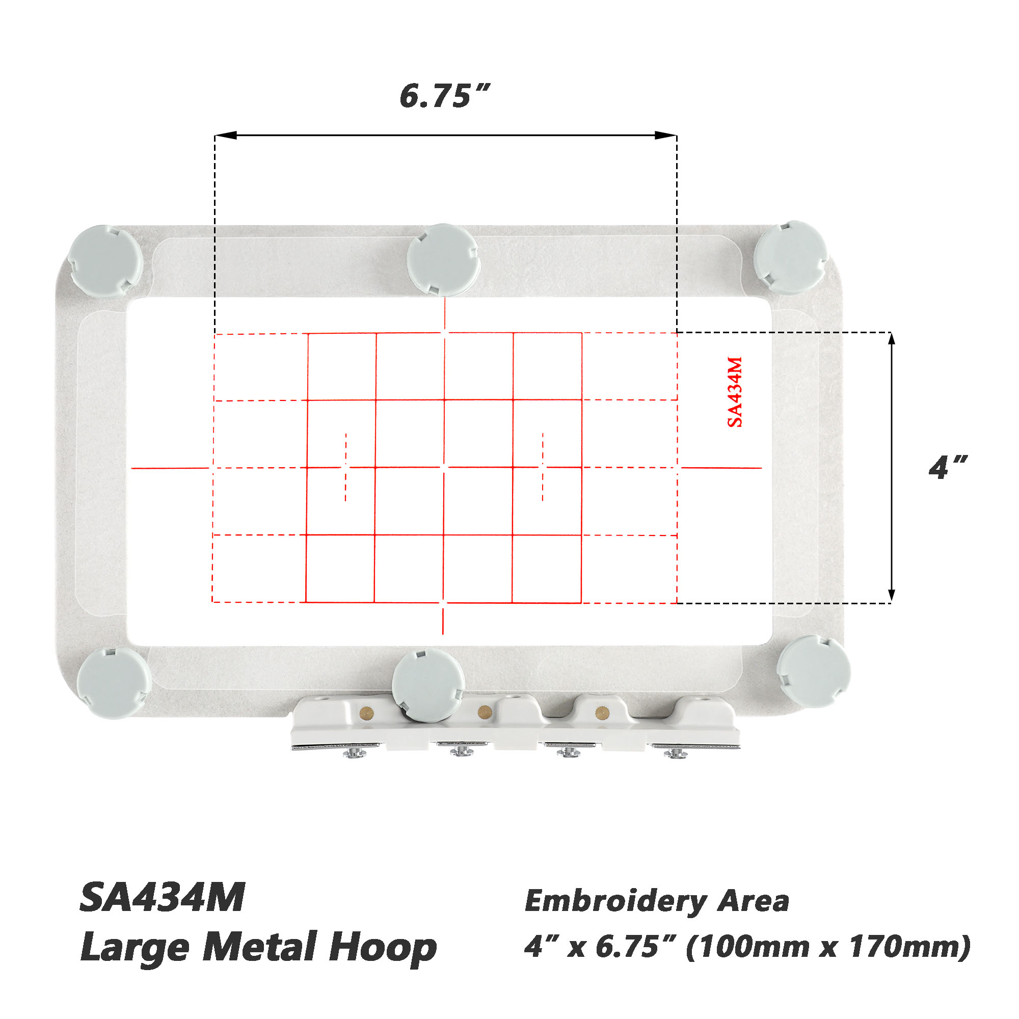 Metal Magnetic Hoop for Brother NV950 NV180D M230E M280D M240ED 500D 97E 955 PE300S SE600 SE400 Babylock Sewing Machine Frame: light yellow