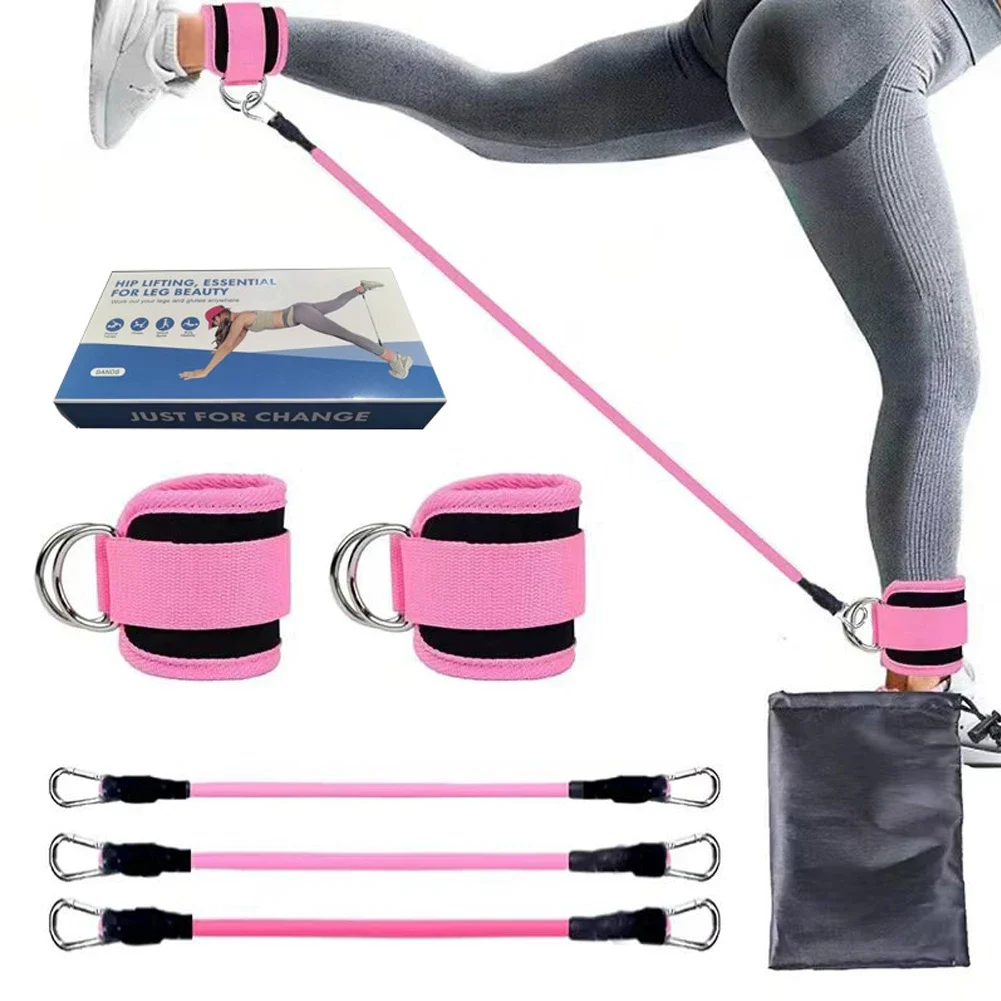 Ankle Straps Resistance Bands Set Fitness Workout Exercise Equipment Ankle Weight Yoga Elastic Fitness Band For Gym Man Woman