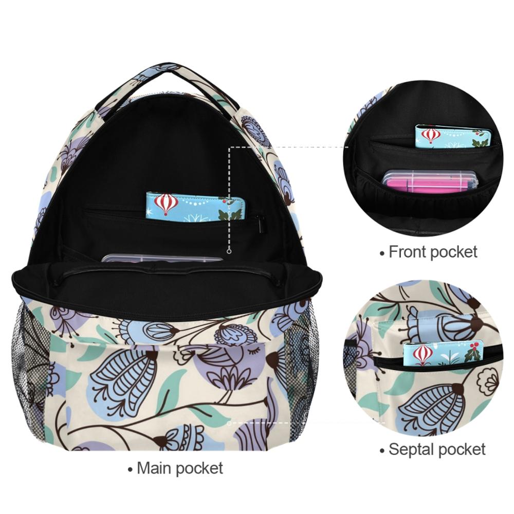 Meninas mochilas portátil flor impressão bagpack mochila de viagem das mulheres sacos de escola para meninas adolescentes escolar 2021