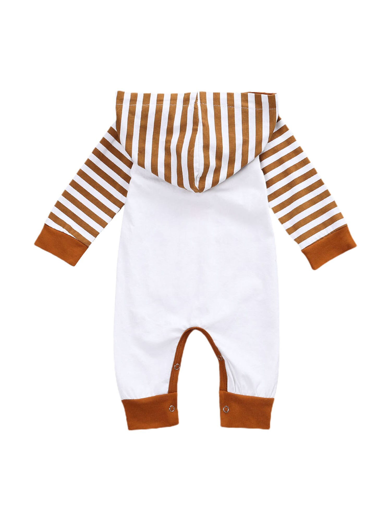 infantile Del bambino Delle Ragazze Dei Ragazzi Del Manicotto Lungo Della Tuta di Autunno della Molla Dei Vestiti Della Banda di Modo e Modello della Lettera con Cappuccio di Un Pezzo Pantaloni Lunghi