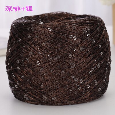 100g/ball Shiny Sequin Yarn Colorful Crochet Thin Thread Yarn for Hand Knitting Sweater Shawl Yarn DIY Crochet Hook Thread: 55