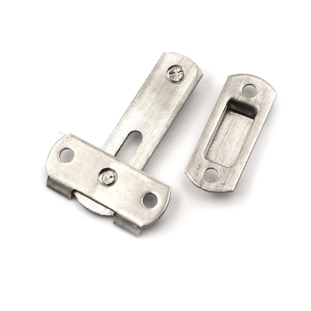 20x50x70mm Stainless Steel Slide Lock Home Safety Gate Door Guard Latch Bolt +4 Screws
