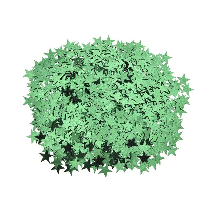 1000 stks/zak 10mm Vijfpuntige Ster Confetti Goud Zilver Groen Rood Blauwe Ster Papier Schroot Wedding Party Decoratie confetti: Green