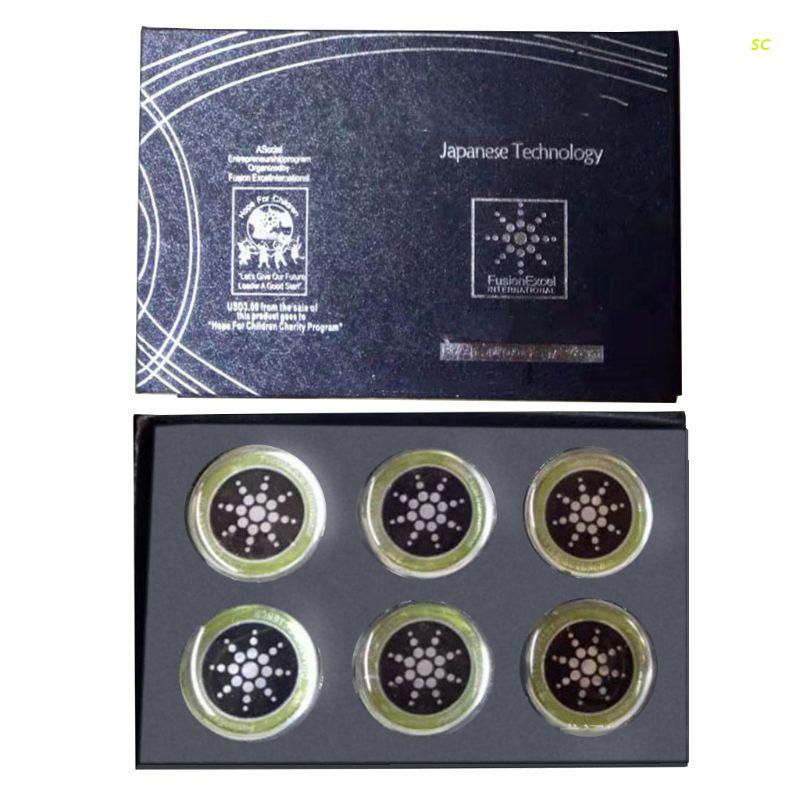6Pcs Energie Telefoon Sticker Mobiele Telefoon Sticker Anti Straling Emf Protector.