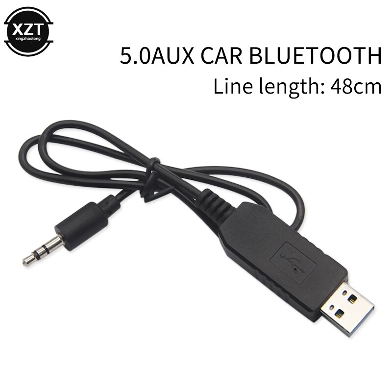 48Cm 3.5Mm Mini Usb 2.0 Bluetooth V5.0 Verstelbare Ontvanger Audio Adapter Voor Auto Speaker Aux Interface Handen-gratis Speaker