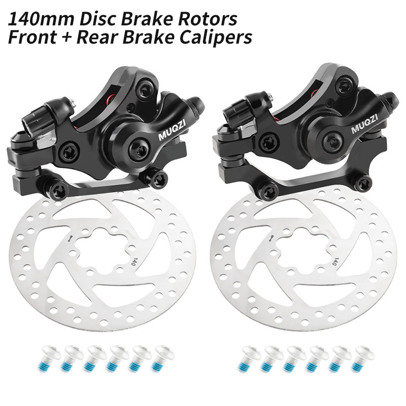 MUQZI Disc Brake Kit Bike Disc Brake Caliper Bicycle 22.2mm Brake Lever MTB Road Bike Cable 140mm 160mm Brake Rotor: Navy Blue