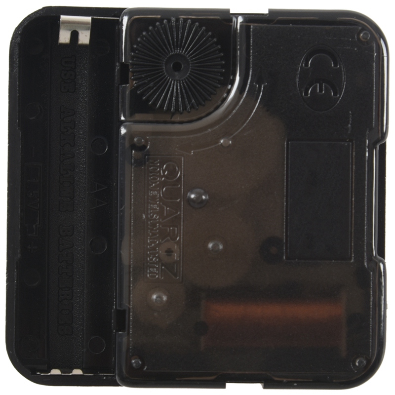 Quartz Clock Movement Mechanism DIY Repair Parts Black + Hands