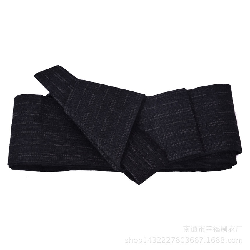 Traditionella japanska dräkter kimono yukata bältestillbehör bred randig obi kardborrefäste retro bälte bastu spakläder