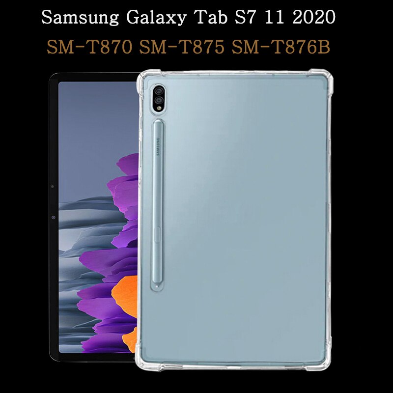 Funda Samsung Galaxy Tab A7 Lite S4 S5e S6 7.0 8.0 10.1.4.5 P200 T280 T290 T500 T510 T590 T720 T830 T860 T870 T970 futerał silikonowy: SM-T870 SM-T875