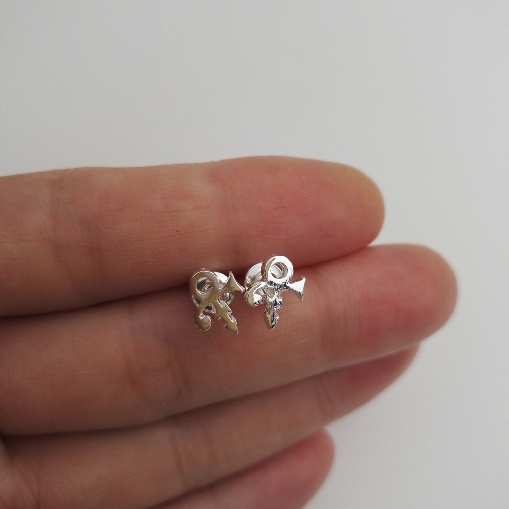 Cute Tiny Stud Earrings Prince Symbol Earring Jewelry for Women Girls SanLan