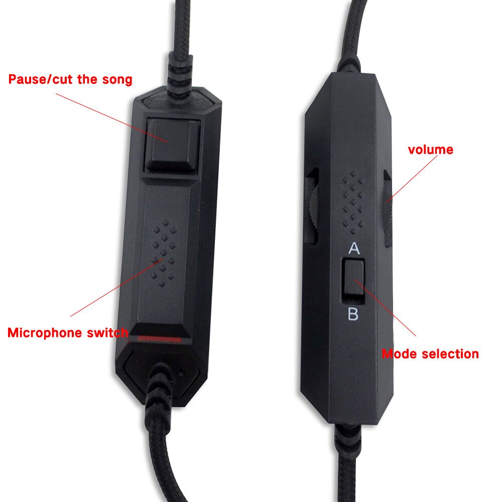 3.5Mm Jack Apparaat Inline Mute Kabel Voor Astro A10/A40/A30/A50/Logitech G233/g433 Wired Gaming Headset Zwart Hoofdtelefoon Accessoire