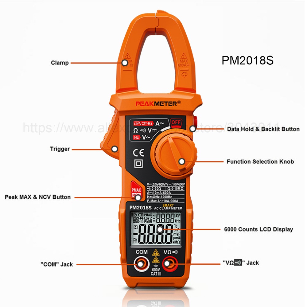 Handheld Smart DC/AC Digital Clamp Meter Multimete... Grandado