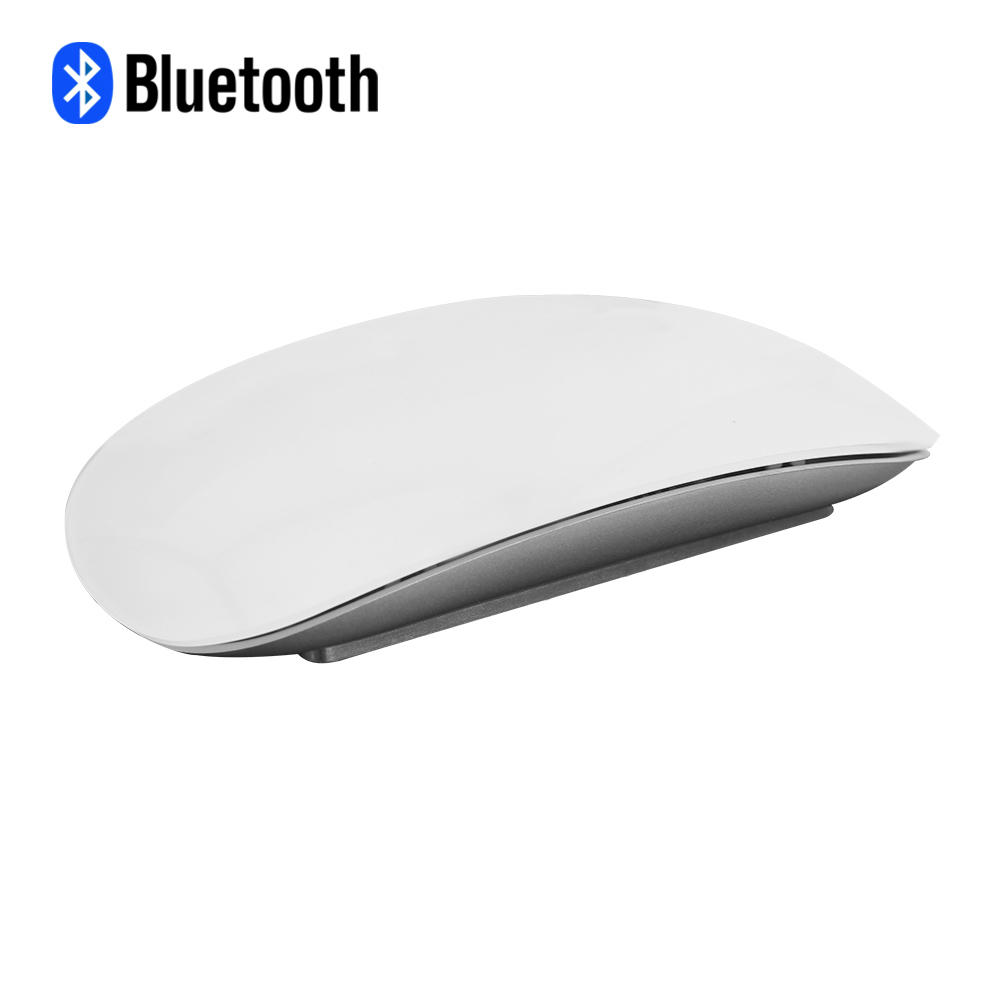 Magic Bluetooth Draadloze Arc Touch Computer Muis Ultra Dunne Ergonomische Optische Pc Mause Mini 3d Muizen 2 Voor Apple Macbook laptop: WHITE