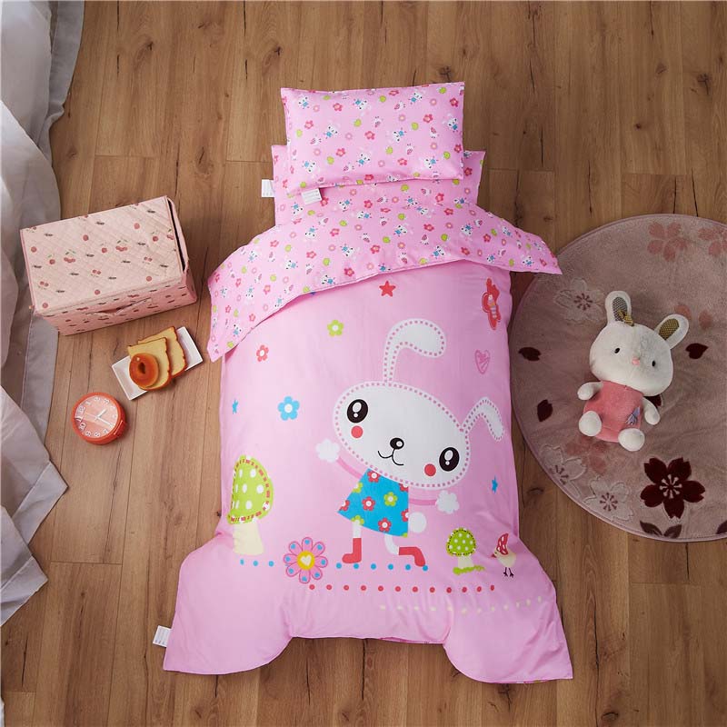 Bomuld 3 stk/sæt børnehave quilt tegneserie børneværelse sengetøj sæt baby tremmeseng quilt cover lagener uden fyld blød: 5