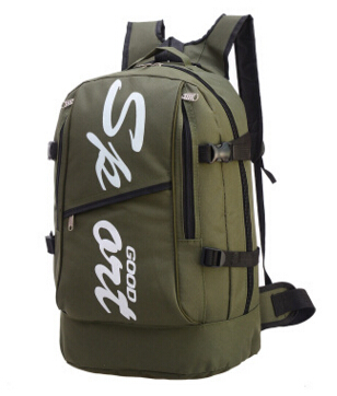 Sac à bandoulière hommes et femmes grand voyage loisirs rétro sac à dos: Vert armée