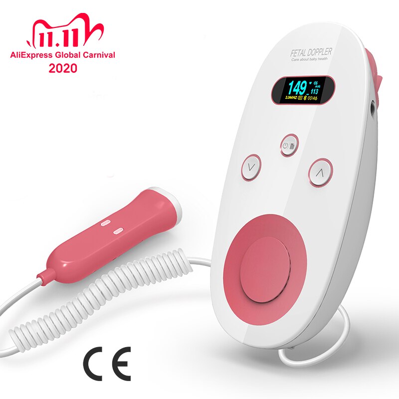 Digitale Doppler Ultrasound Apparatuur Thuis Prenatale Foetale Hartslag Detector Foetale Doppler Monitor