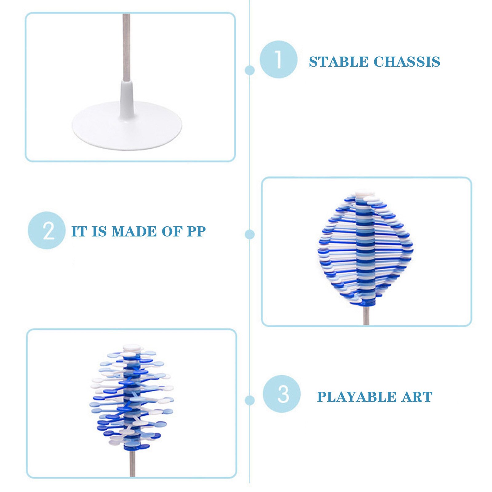 3Pc Magic Roterende Spin Toy Stress Relief Speelgoed Voor Kinderen Volwassenen Puzzel Bureau Fun Decompressie Speelgoed Roterende Lollipop f5
