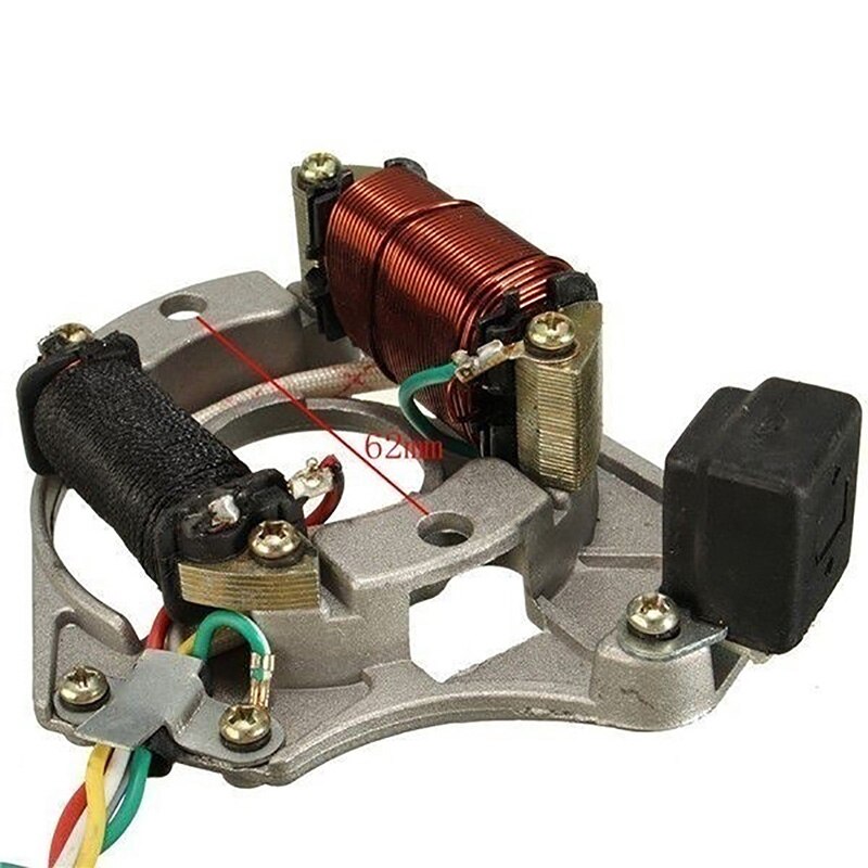 Piezas de motocicleta, bobina Magneto, estator, placa de encendido, alternador, 90cc, 110cc, 125cc, ATV,