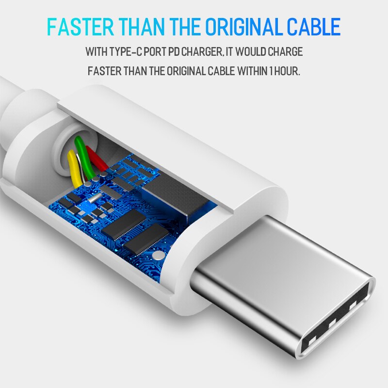 Originele  pd 60w usb c naar usb c snellaadkabel voor honor  x10 3a 30 9 8s 8a 9s 9a 2m black shark 3 pro zte