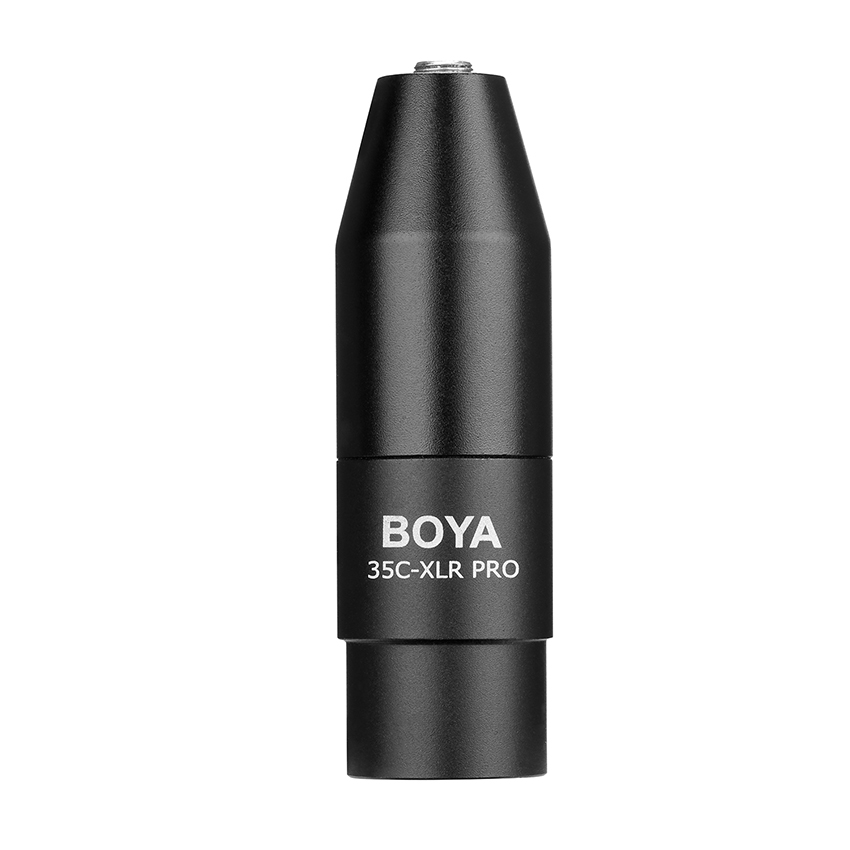 BOYA 35C-XLR 3.5mm (TRS) Mini-Jack Female Microphone Adapter to 3-pin XLR Male Connector for Sony Camcorders Recorders &amp; Mixers: 35C-XLR PRO