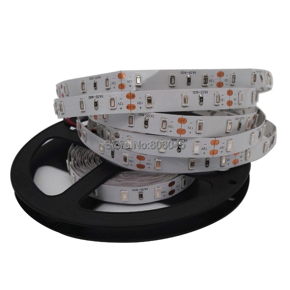 5m 5630 5730 LED Strip Light 12V IP20 IP65 Waterproof LED Stripe Flexible SMD Tape 300 LEDs Cool White Warm White Nature White