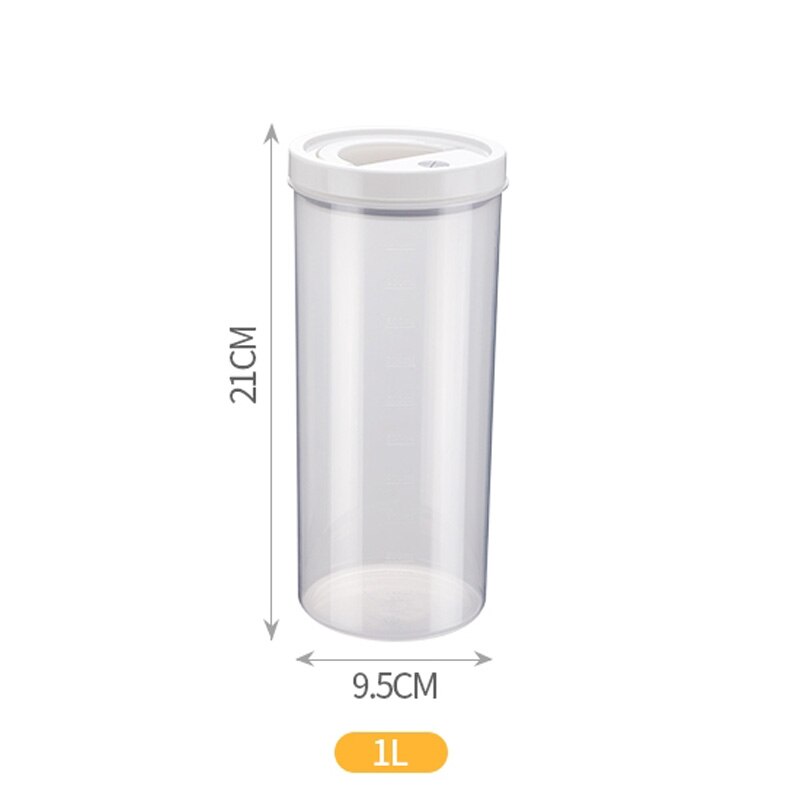 Joybos Potten Voor Bulk Granen Plastic Opslag Container Voedsel Keuken Opbergdoos En Organisatie Bulk Container Koelkast Opslag: 1L