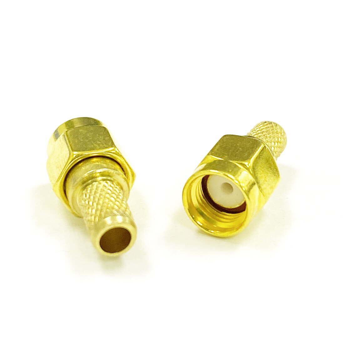 1Pc RP-SMA Male Plug Rf Coax Modem Connector Converter Crimp RG58 RG142 RG400 LMR195 Kabel Recht Verguld